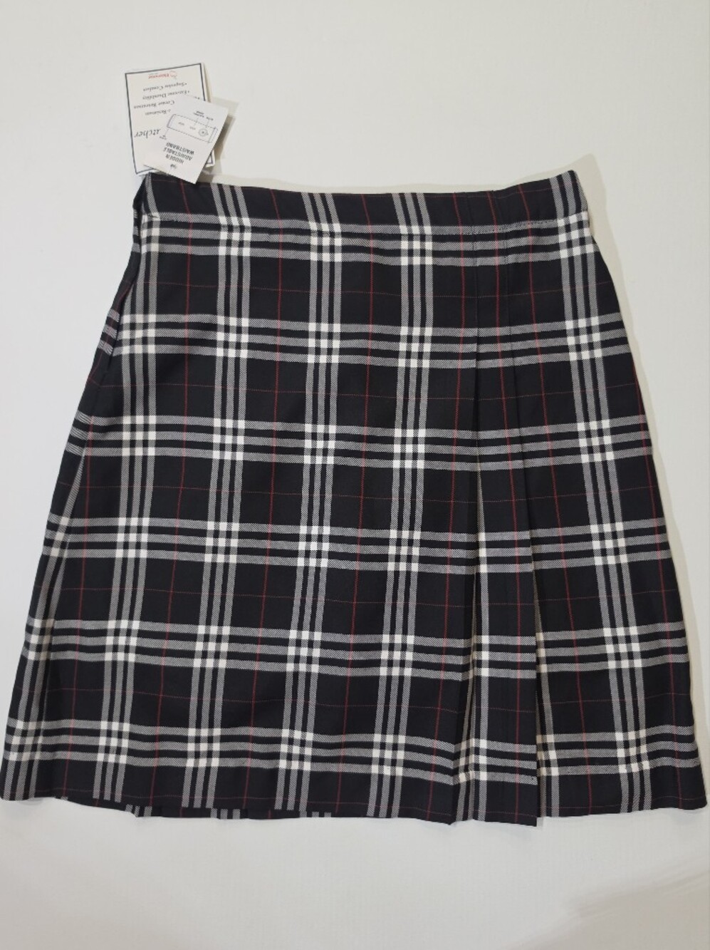 NWT Becky Thatcher Tartan Plaid Skirt Girls Size 20 Blue Grey School Uniform